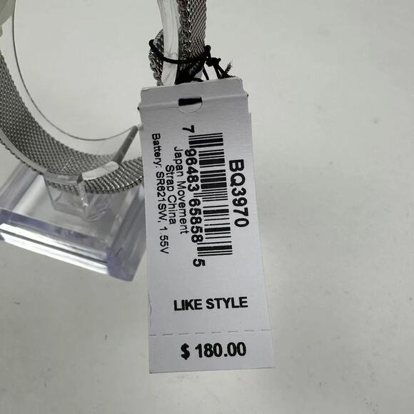 NWT Fossil BQ3970 Women's Colleen Three-Hand Silver Stainless Steel Mesh Watch - Picture 8 of 8